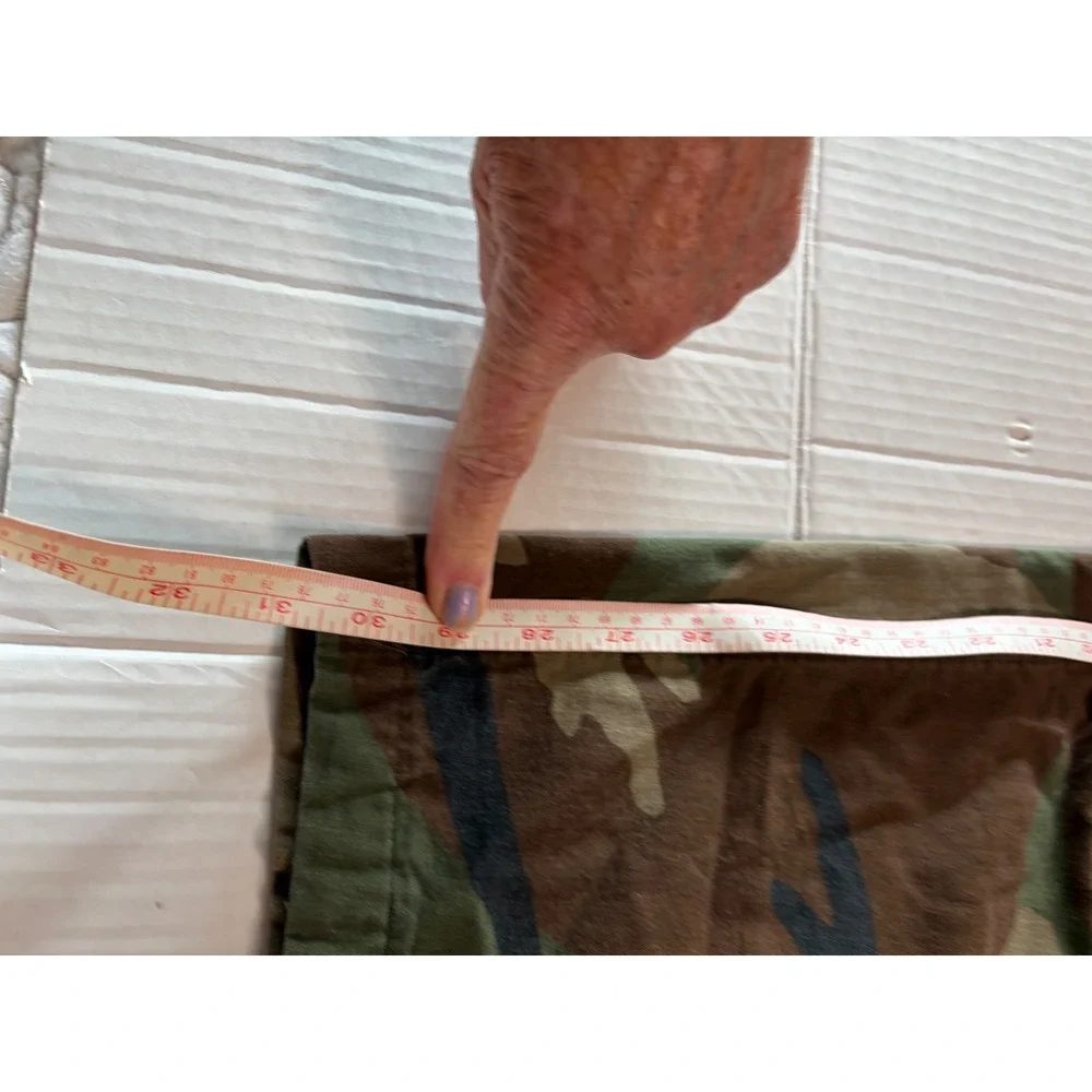 Vintage Woodland Camo Cargo Pants Military Style Tactical Trousers Green Brown